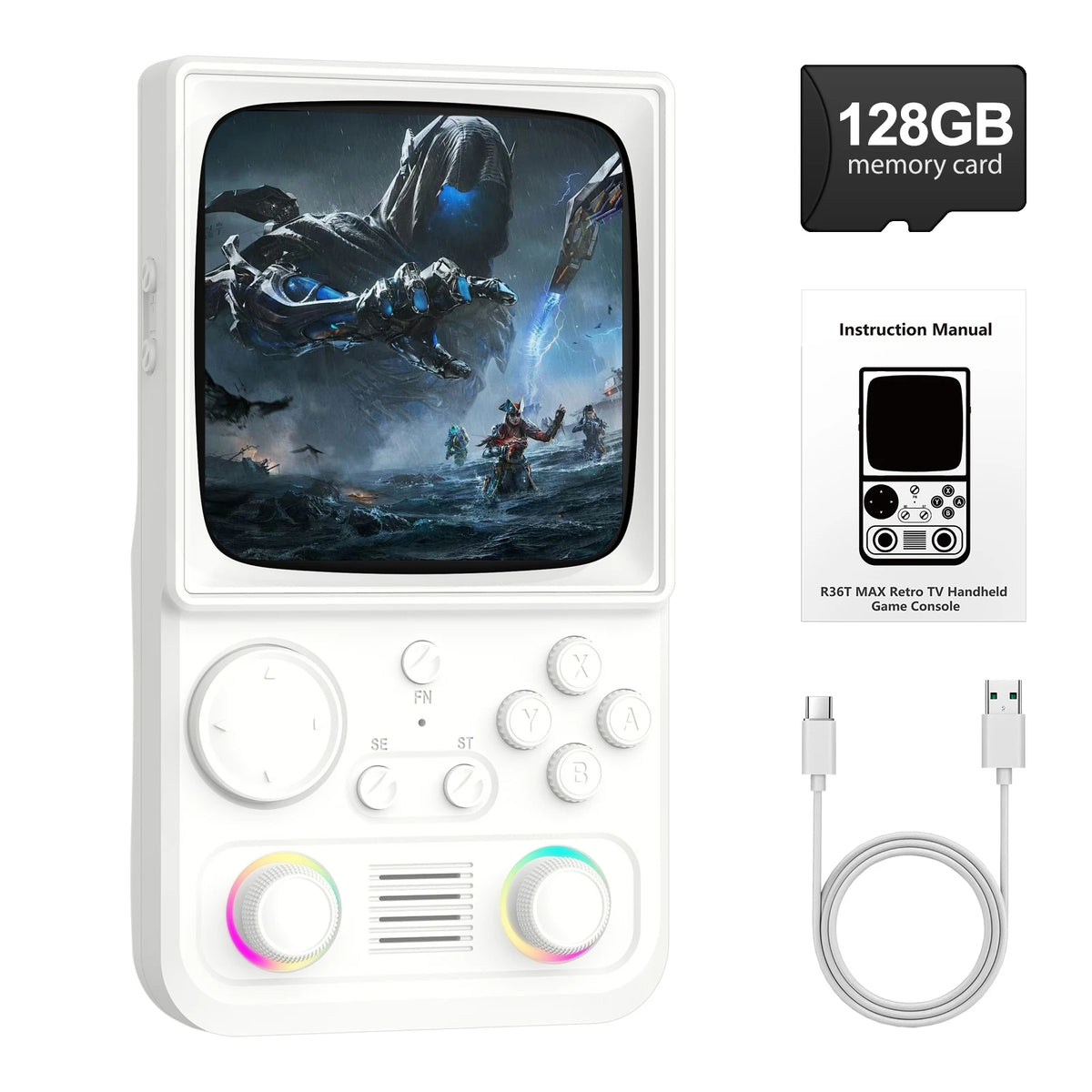 AISLPC RG40 MAX Retro Handheld Game Console - Hall Effect Joysticks, 22000+ Games, 4.0" IPS, EmuELEC, Wi-Fi, 64/128GB