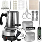 DIY Candle Making Kit with 500W Electric Hot Plate, 900ml/600ml Stainless Steel Melting Pot, Thermometer & Candle Tins