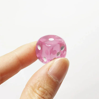 10PCS/Lot Filleted Corner Dice Colorful Transparent Acrylic 6 Sided Dice  Club/Party/Family Games