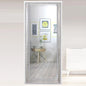 Cat-Resistant Zipper Door Screen - Nano Mesh Pet Door Curtain, Anti-Mosquito & Scratch-Proof, Up/Left Opening