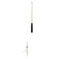 Telescopic Cat Teaser Wand 3-Section 15–38 in (38–97 cm) with 5 Feather Refills – Interactive Kitten Toy