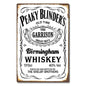P-Peakys B-Blinders Whiskey Metal Sign - Retro Tin Plaque with Iconic Flat Cap & Whiskey Bottle Art, Eye-Catching Wall Decor