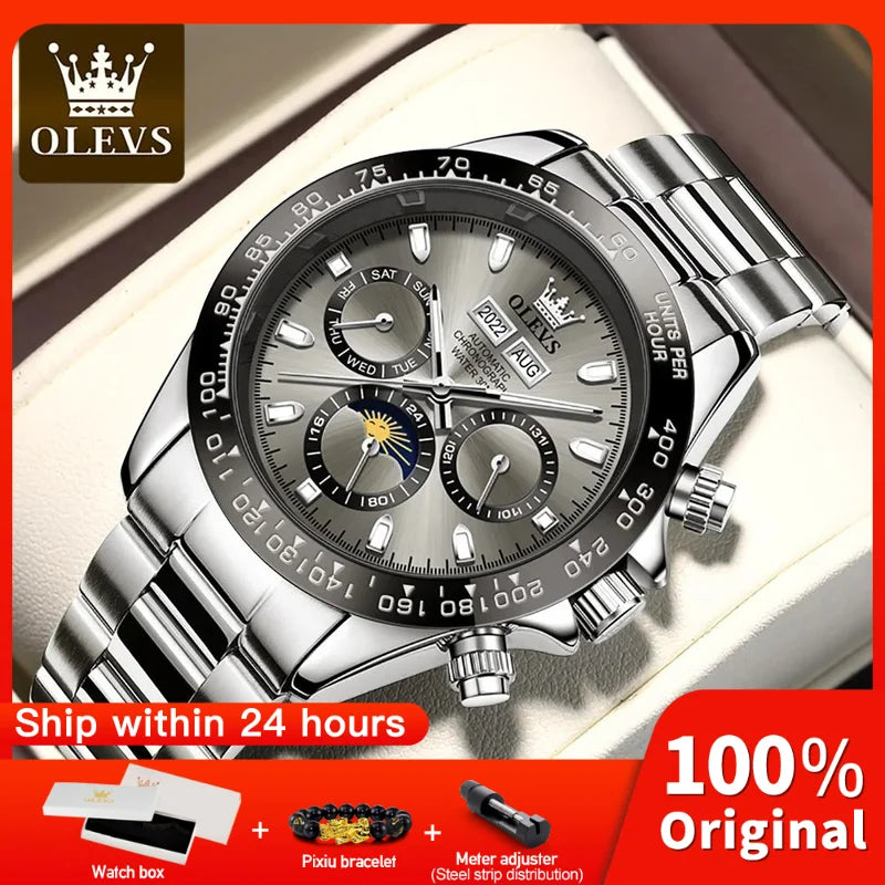 OLEVS 6654 Automatic Mechanical Watch with Calendar Display