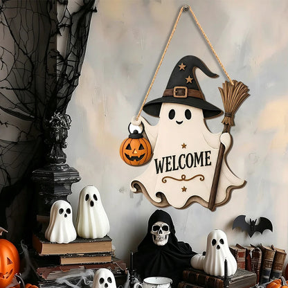White Ghost Halloween Decoration - 5 Coded Design Options