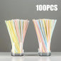 50-1000Pcs Multicolor Drinking Straws – Milk Tea & Party Supplies