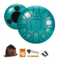 6-Inch (15 cm) 11-Note Steel Tongue Drum Set with Sticks & Carry Bag — Sound Healing for Yoga & Meditation