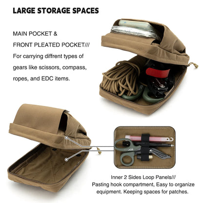IDOGEAR Tactical MOLLE EDC Pouch – Utility Gadget Organizer & Smartphone Holster (5 Colors)