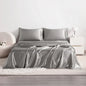 4-Piece Cooling Satin Bed Sheet Set – Breathable Hypoallergenic 500TC Flat Sheet, Fitted Sheet & 2 Pillowcases