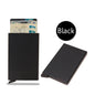 RFID Metal Pop-Up Card Holder Wallet – Slim Minimalist Small Black Unisex
