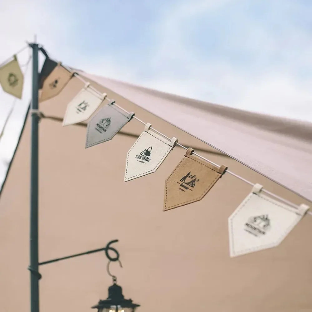 Camping Tent Atmosphere Flag Decoration Scene Layout Flag Outdoor Camp