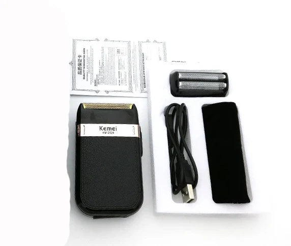 Kemei Twin Blade Waterproof Reciprocating Cordless Razor USB Rechargeable Shaving Machine Electric Shaver for Men Barber Trimmer