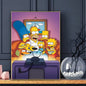Cartoon Funny The S-Simp-sonsS Poster Sticky Wall Art Printing Waterproof Home Living Bed Room Bar Aesthetic Decor