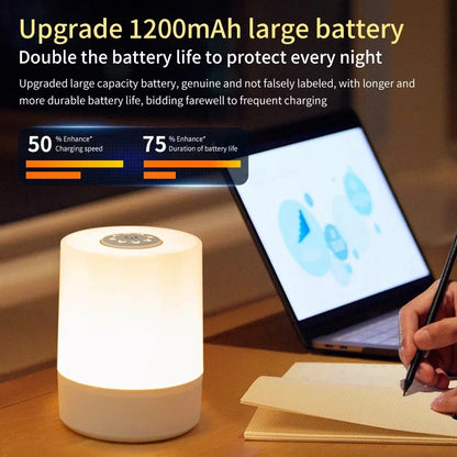 LED Touch Night Light USB Rechargeable 3-Color Dimmable Table Lamp with Remote – Bedside Bedroom Decor