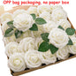 25pcs Artificial Flowers, Fake Flowers Roses W/stem For DIY Wedding Bouquets Centerpieces Arrangements Party Home Decorations