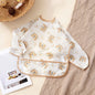 Waterproof Long Sleeve Baby Bib | Washable Feeding Bib with Full Coverage & Easy Clean Design