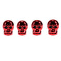 Skull Valve Stem Caps 4-Pack ABS Chrome Tire Valve Covers for Cars Motorcycles Bikes