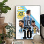Classic, Sports - Rionel Messi - Football, Wall Art, Canvas Print Poster, Home Living Room Bedroom Decor, Stadium Wall Art