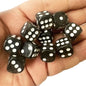 10-Pack 14mm (0.55 in) Transparent Acrylic Dice Rounded Corner Multi-Color Game Dice