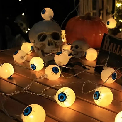 Halloween Eyeball LED String Lights, Battery Operated