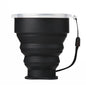 Portable Silicone Folding Water Cup Outdoor Heat Resistant Telescopic Collapsible Foldable Mug With Lid For Travel Camping 200m