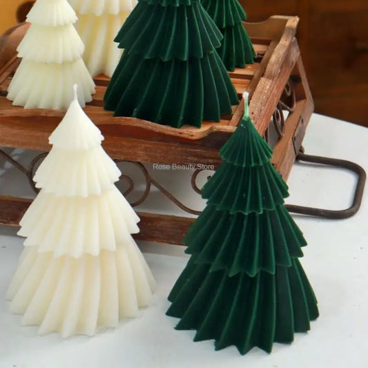 3D Christmas Tree Silicone Mold for Candle Making, Soap, Resin & Baking DIY Holiday Craft Kit
