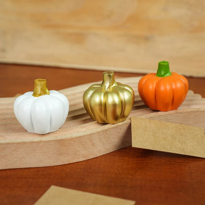 Fall Decor Gold Pumpkin Place Card Holder (Set of 6), Place Settings, Perfect for Thanksgiving Table Decor, Fall Themed Weddings
