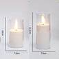 3-Piece Acrylic Flameless LED Candles with Remote & Timer, Flickering Battery-Operated Clear Glass Effect for Wedding, Party & Christmas