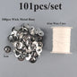 Pre-Waxed Cotton-Core Candle Wicks with Metal Sustainer Tabs, 100-Pack, 1.0–7.9 in (2.6–20 cm) for DIY Candle Making