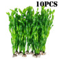 5/10-Pack Artificial Aquarium Plants - Plastic Seaweed Fish Tank Decorations, Assorted Heights 4.7-13.8 in (12-35 cm)