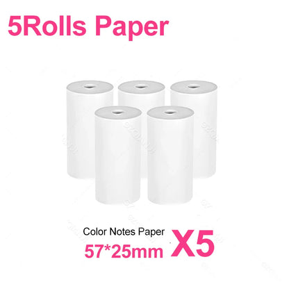 Portable 58mm Mini Thermal Photo & Label Printer - Bluetooth Sticker Memo Printer for iOS & Android (Compatible with 57mm Paper)