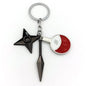 Anime Ninja Keychain Set: Kunai, Shuriken & Red Cloud Charms for Backpack, Car & Keys