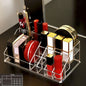 Clear Acrylic Makeup Brush Organizer – Transparent Cosmetic Holder for Lipstick, Brushes & Makeup Tools