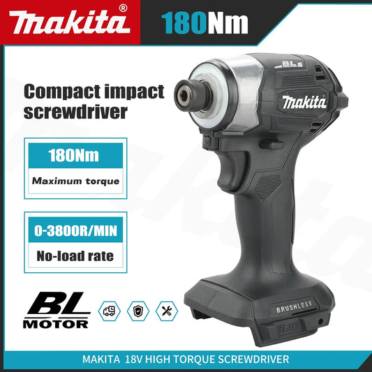 18V Cordless Brushless Impact Driver - 180 N·m (133 ft-lb) Torque, T-Mode Electric Drill & Screwdriver for Wood and Bolt Driving, Rechargeable