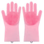 Dishwashing Cleanner Sponge Silicon Hair Removal Glove