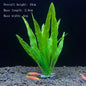 Artificial Aquarium Plants – Plastic Underwater Green Shrubs with Resin Base, Fish Tank Decoration