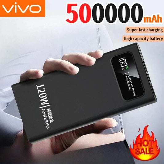 50,000mAh 120W Portable Power Bank with LED Digital Display — Fast Charging for iPhone Samsung Huawei