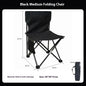 Foldable Outdoor Camping Chair with Side Pocket - Portable Oxford Cloth Beach & Fishing Chair