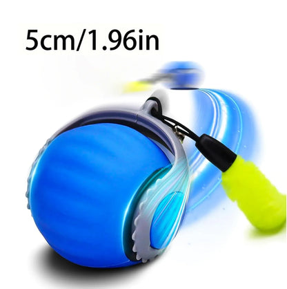 Automatic Rechargeable Cat Toy Ball — Motion-Activated Interactive Rolling Teaser with Plush Tail, USB-C
