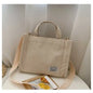 Corduroy Square Crossbody Tote Bag, Women's Shoulder & Travel Organizer