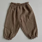Organic Cotton Baby Pants – Soft Muslin Bloomers for Newborns & Toddlers, Elastic Mid Waist, Cute Animal & Floral Prints
