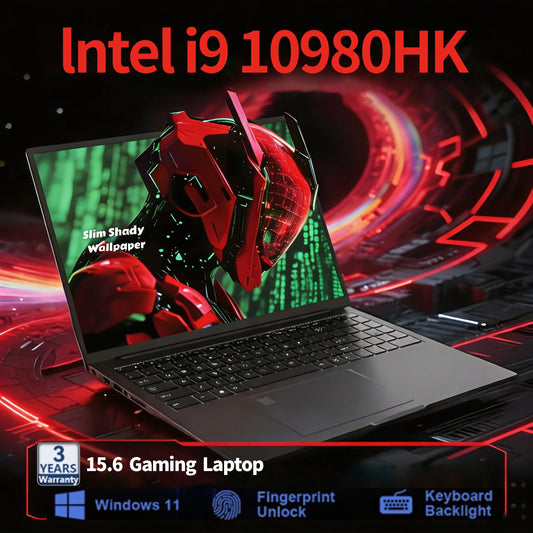 15.6' Intel Core I9 10980hk Windows 11 Pro Laptop Computer 32GB RAM