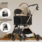 2-in-1 Foldable Pet Stroller with Detachable Carrier Bag – Portable Dog & Cat Cart for Small Pets