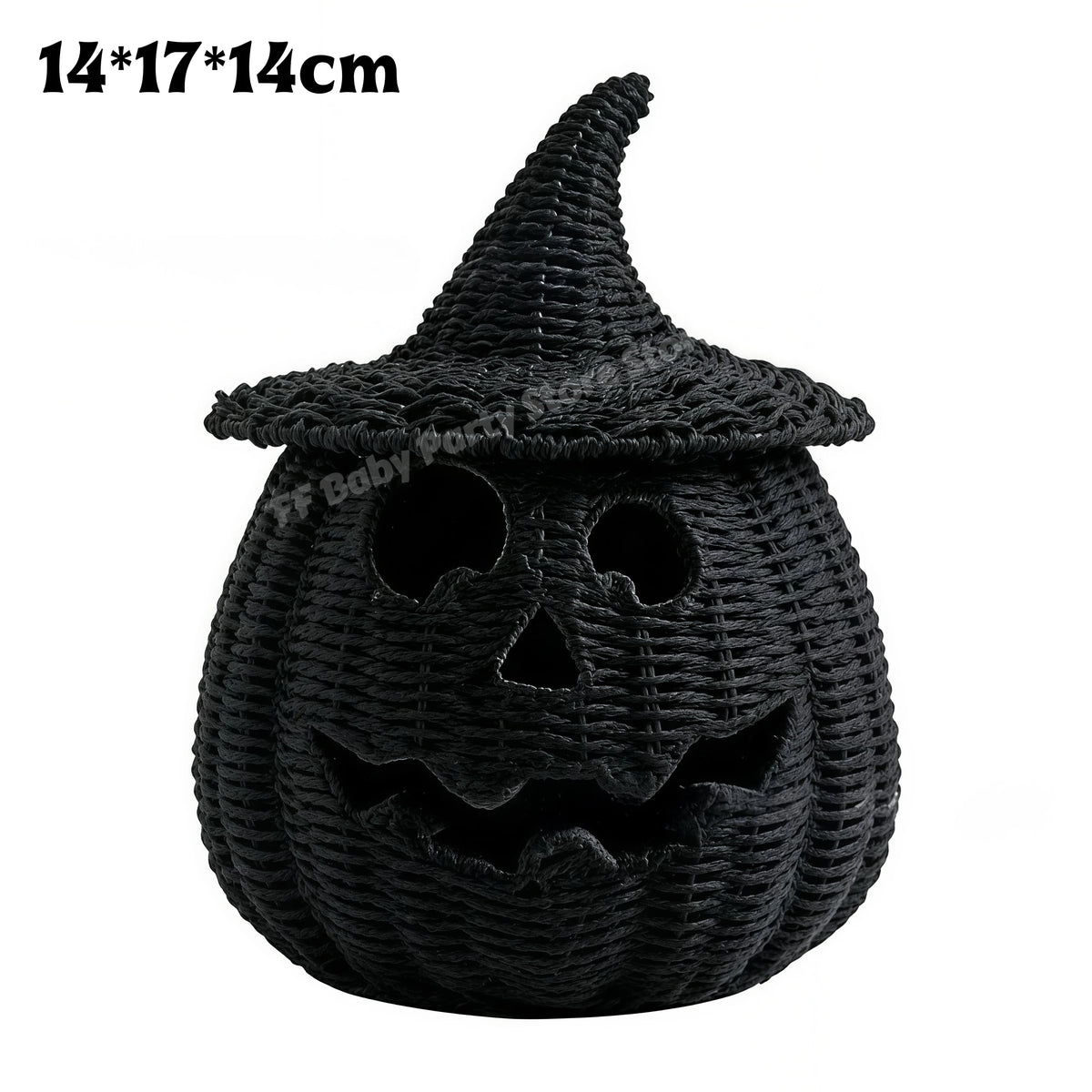 Resin Halloween Pumpkin Decoration with Witch Hat - 6 Styles