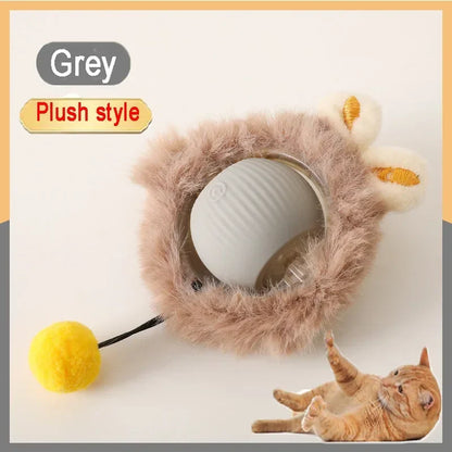 Automatic Rolling Ball Cat Toy – USB-C Rechargeable Interactive Silicone Magic Ball, Prey-Simulating Training Toy for Cats
