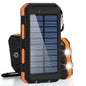 Solar Power Bank Waterproof – Fast Charging Portable Powerbank with Dual USB, SOS LED Light & Compass