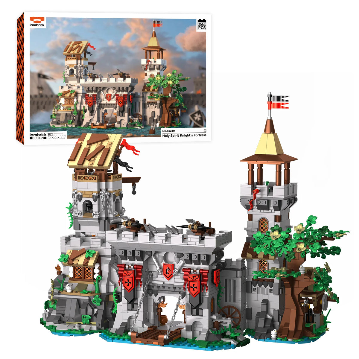 2568-Piece Medieval Knight Fortress Building Set