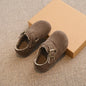 Kids Winter Suede Moccasins – Non-Slip Soft Sole Flat Shoes for Boys & Girls (Ages 3–12)