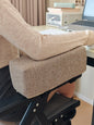 PU Foam Armrest Cushion Pad for Office & Gaming Chair, Linen-Style Elbow Rest — Removable Washable Cover, 10.6 x 4.7 x 3.9 in (27 x 12 x 10 cm)