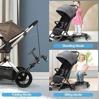Universal Stroller Step Board with Seat for Second Child