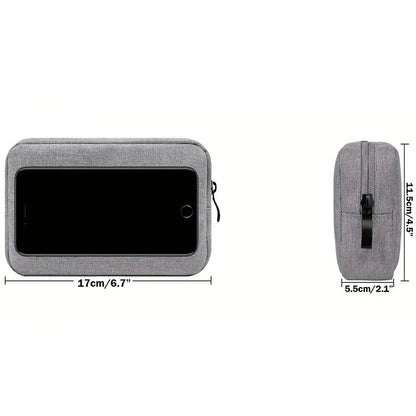 Travel Cable Organizer Bag for Electronics - Cord Case for Power Banks & SD Cards